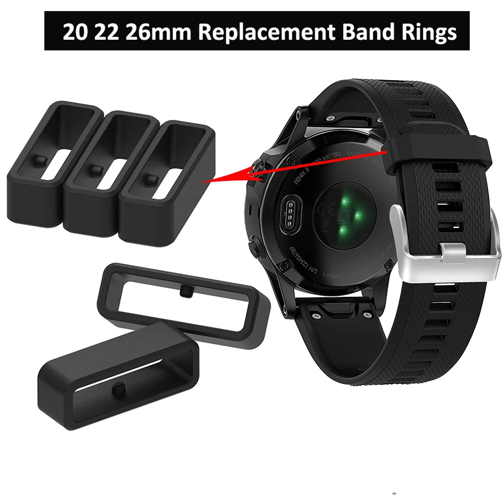 Rubber Replacement Watch Strap Band Keeper Loop Security Holder Retainer Ring For Garmin Fenix 6S 6X 6Pro/5X 5S 5Plus SmartWatch |