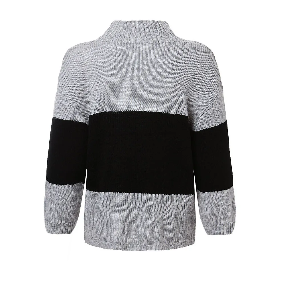 Turtleneck Sweater Womens Easy Knit Sweater Jumper Long Sleeve Soft Elastic Loose Sweater Pull Femme Hiver Dames New