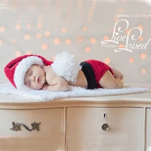 Реквизит для фотосъемки новорожденных; костюм Санта; одежда для фотосессии; Одежда для мальчиков; шапка; теплый свитер с рисунком; одежда для малышей; сезон осень-зима