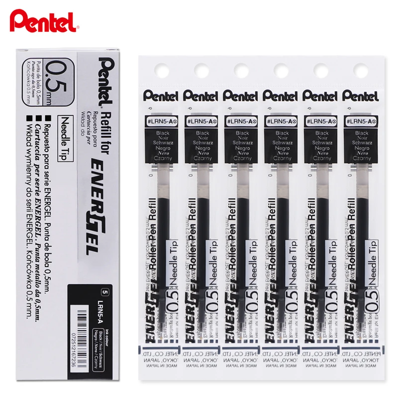 

12Pcs/box Pentel Energel X REFILL Needle Tip LRN5 Gel Ink Refill Fit for BLN75/105 0.5 Mm Black/Blue/Red/Blue Black Color