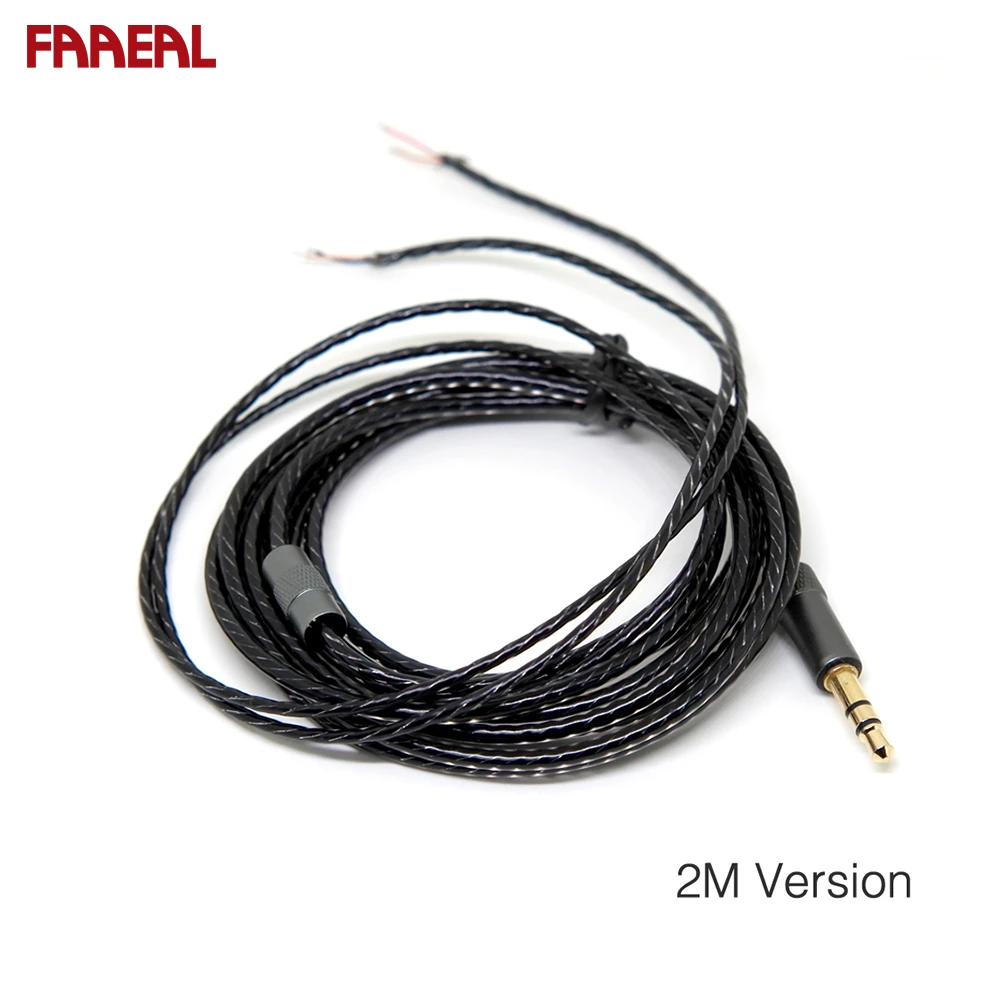 HIFI Earphone Cable for DIY Replacement 2M Audio Cable Headphone Repair Headset Wire DIY
