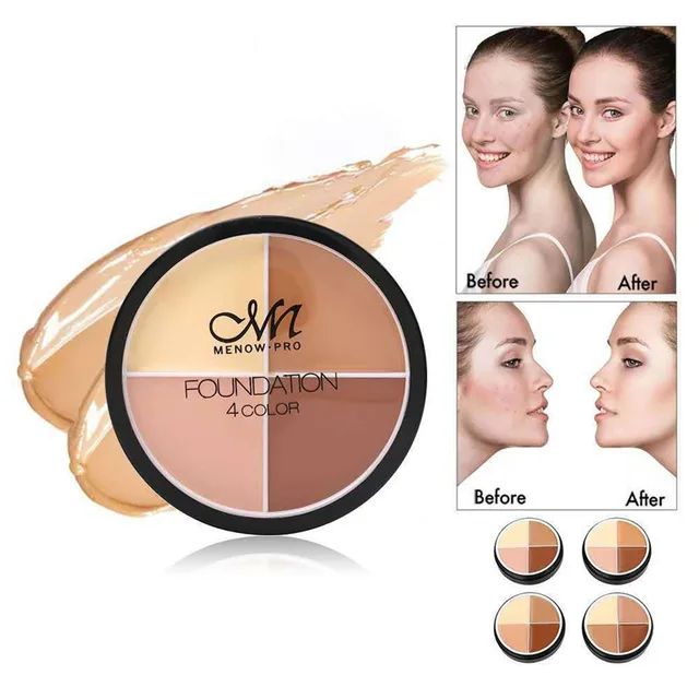 4 Colors Face Makeup Concealer Oil Control Full Cover Long lasting Moisturizing Repairing Clear Smooth Beauty