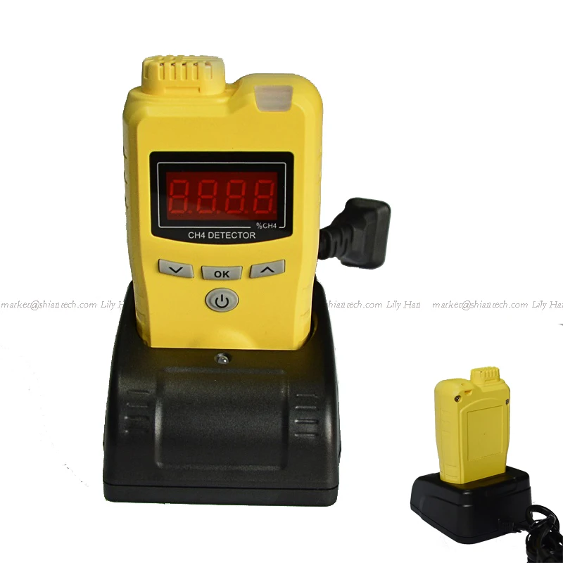 

Handheld battery powered explosive gas detector alarm with 100% LEL range and Sound Light alarms
