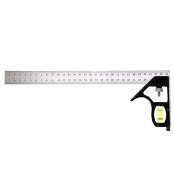 

Angle Angle Ruler 300mm Ruler 90 degree Combination Square Gauge Level Tool Stainless steel