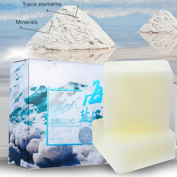

Handmade Sea Salt Soap Goat Milk Cleaner For Face Dry And Natural Oily Skin Pimple Pores Removal Acne Treatment