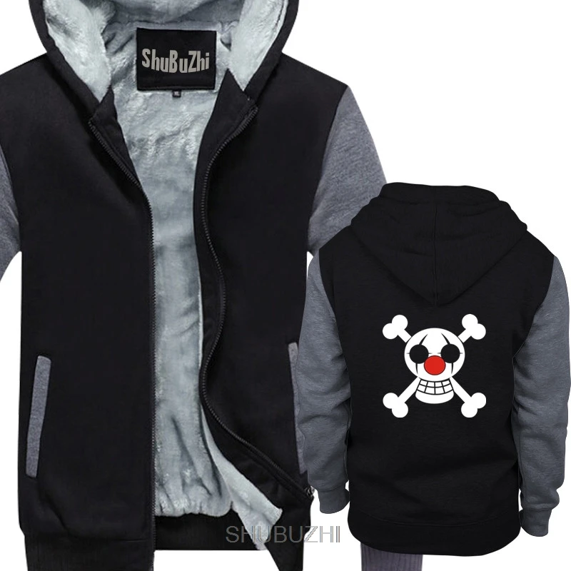 One Piece Hoodies Buggy Pirates Clown Pirate Flag Anime Hoody Devil Fruit Winter Thick Zipper Sweatshirt Sbz18 One Piece Merchandise Free Shipping Worldwide