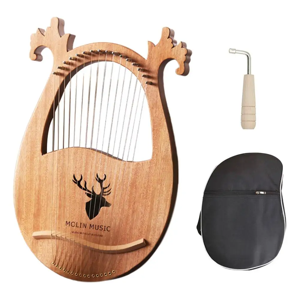 16-note Lyre harp набор жесткий из красного дерева жесткий портативный с тюнинговым ключом черная сумка для хранения арфа Набор идеальный подарок для друзей