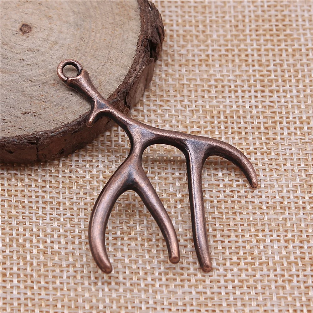 WYSIWYG 10 шт Moose Antlers кулон Подвески Diy ювелирных изделий в поисках антикварной меди