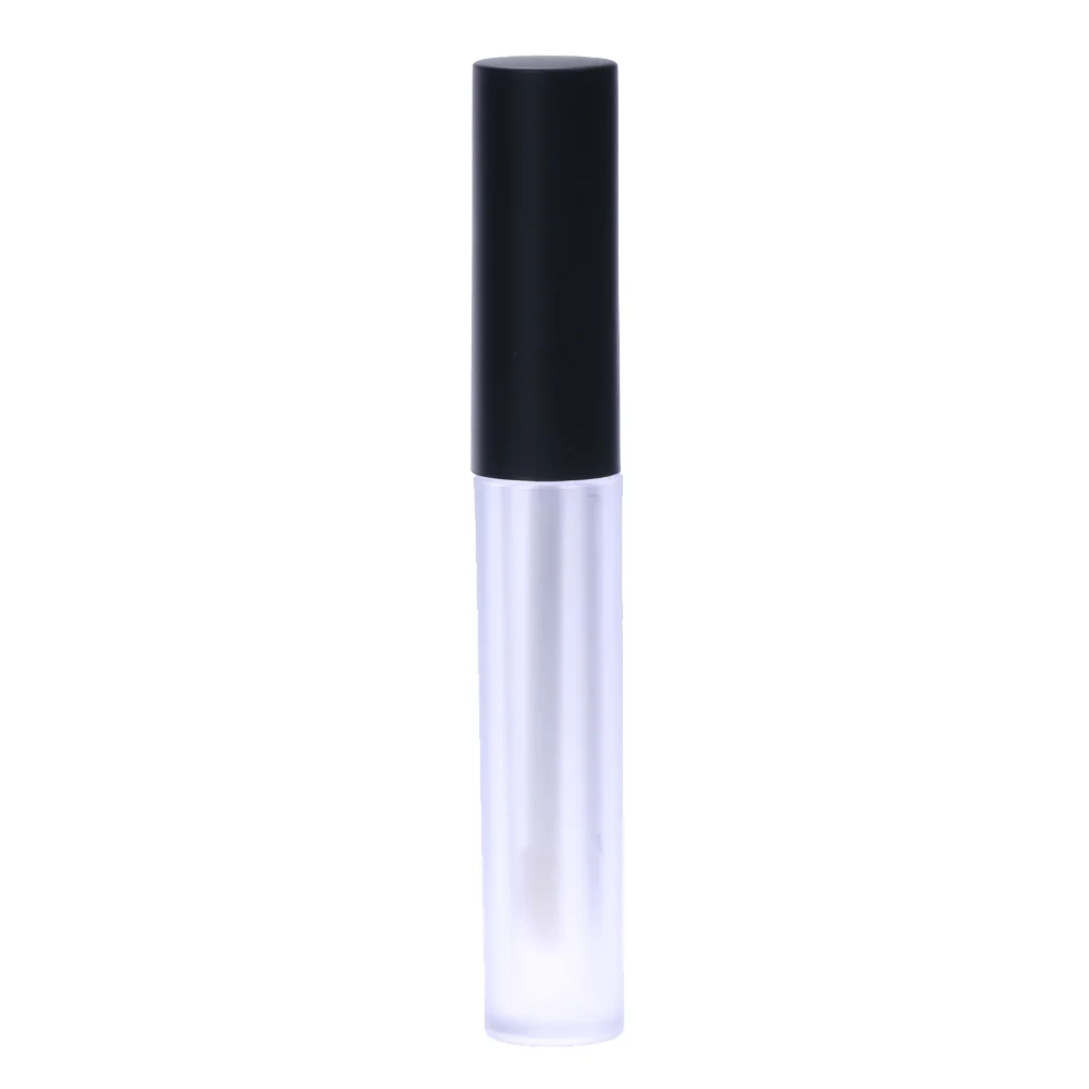 5ml High Quality Empty Leopard Clear Lip Gloss Tube DIY Cosmetic Lip Balm Bottle Container ABS Lid& PS Bottle Free Shipping - Цвет: 4ML         black