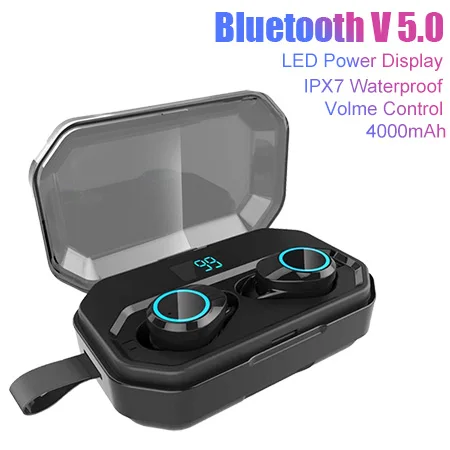 X6 Pro TWS 5.0 TWS 5,0 Bluetooth наушники стерео беспроводные наушники IPX7 водонепроницаемые наушники 7000 мАч светодиодный внешний Смарт-аккумулятор держатель телефона - Цвет: X6 Pro TWS 5.0