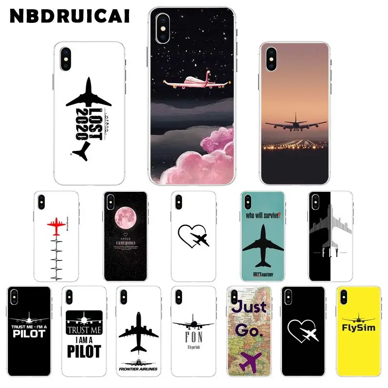 NBDRUICAI edge Note 9 самолет планета мягкий чехол для телефона из ТПУ iPhone 11 pro XS MAX 8 7 6 6S Plus X