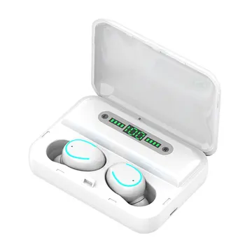 

F9-5 BT 5.0 TWS Earphone Digital Display Headsets Touch Button LED Wireless Earphones True Earbuds Stereo Headphones