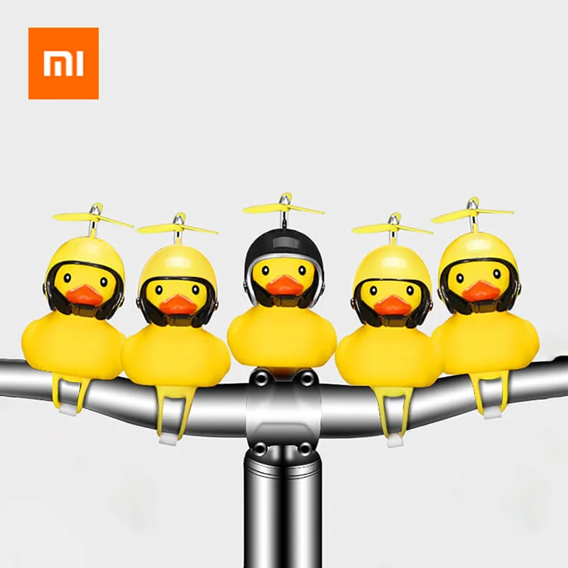 

Xiaomi Bicycle Duck Spinning Propeller Helmet Broken Wind Yellow Duck Warning Light Whistle MTB Road Bike Motor Bicycle Deco