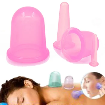 

4pcs Body Massage Cupping Helper Anti Cellulite Vacuum Silicone Cups Health Care Chinese Medicine P9