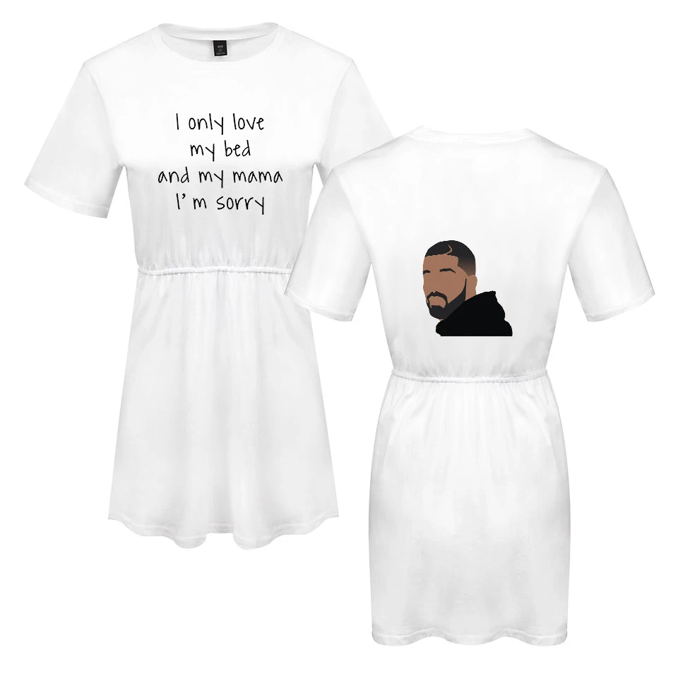 DRAKE 3D Print Dress for Women Fashion Summer Short Sleeve Dresses Streetwear Clothes | Женская одежда