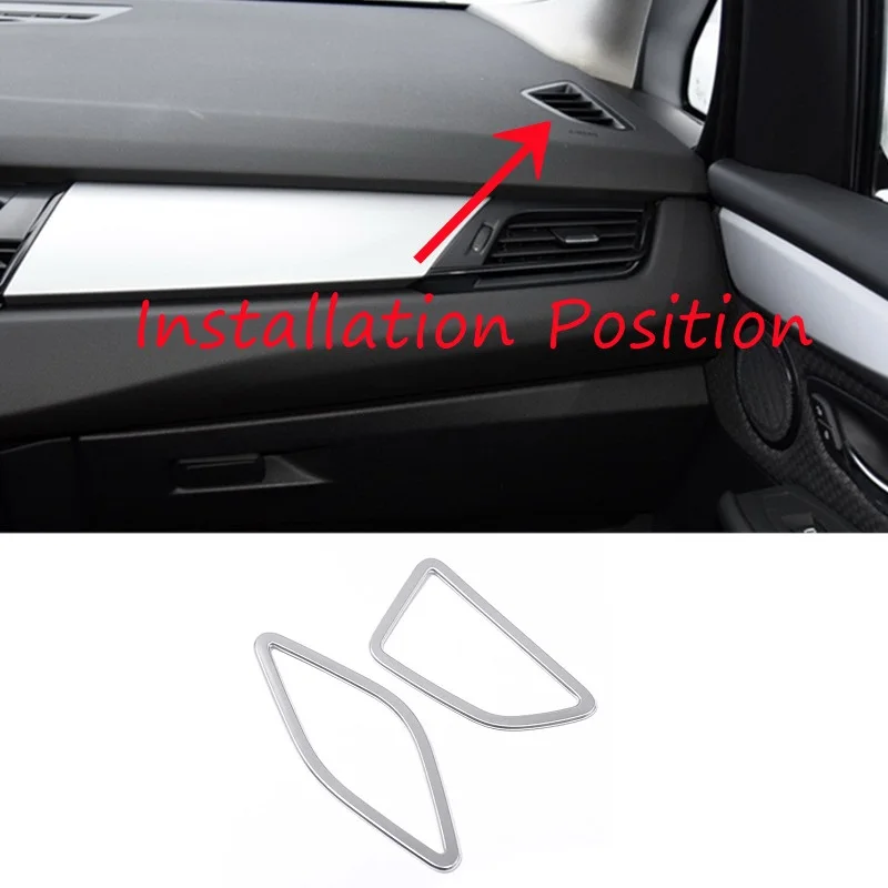 ABS Car Front Side Air Vent Outlet Decoration Cover Trim Fit For BMW 2 Series Active Gran Tourer F45 F46 2015-2018 Styling | Автомобили и