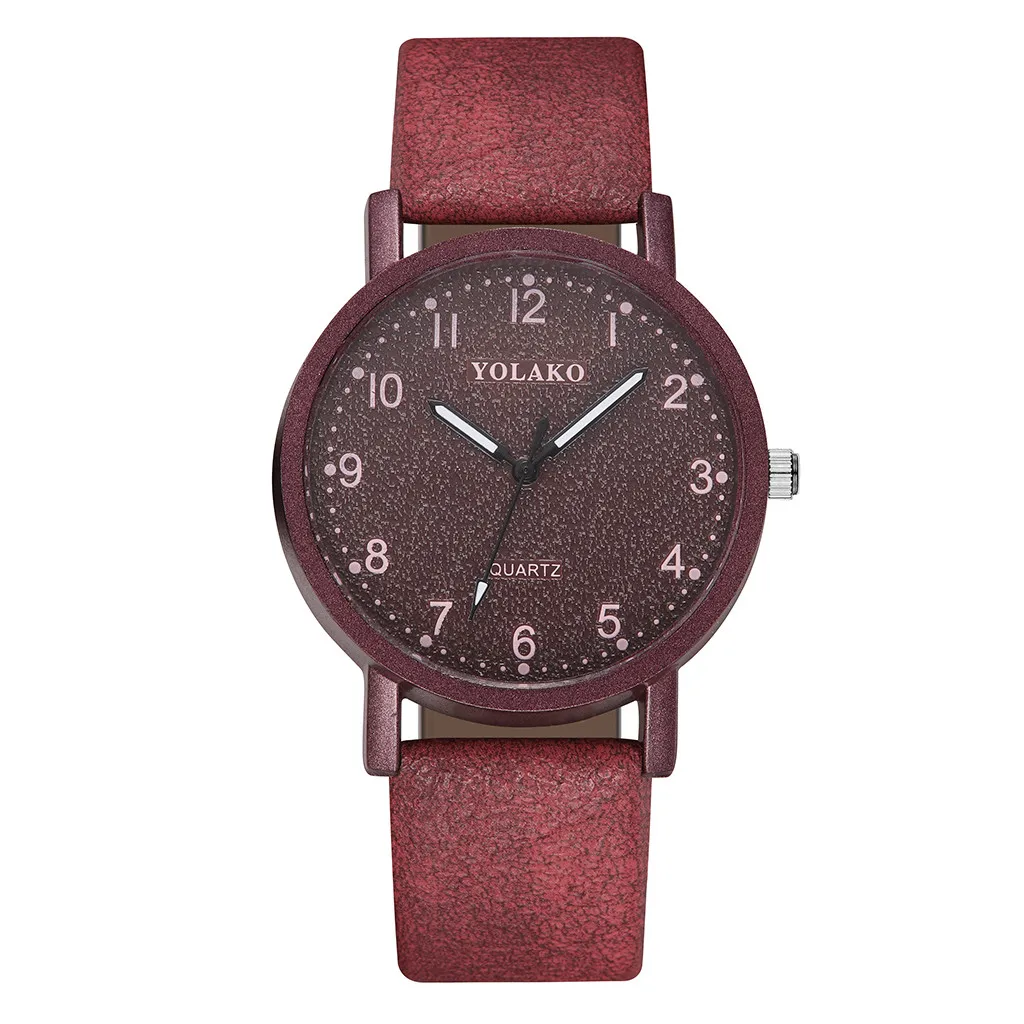 Модные Женские Романтические наручные часы с розовым циферблатом и кожаным ремешком, дизайнерские женские часы высокого качества, простые нарядные часы Gfit Montre Femme@ 50 - Цвет: A
