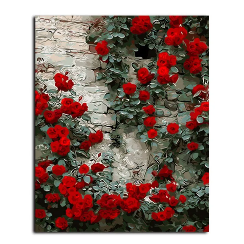 as the picture Фигурки животных цифровой Краски ing акриловая рамка Краски DIY ручной Краски ing современного искусства стены Пейзаж картина маслом для домашнего декора 40x5 - Цвет: as the picture