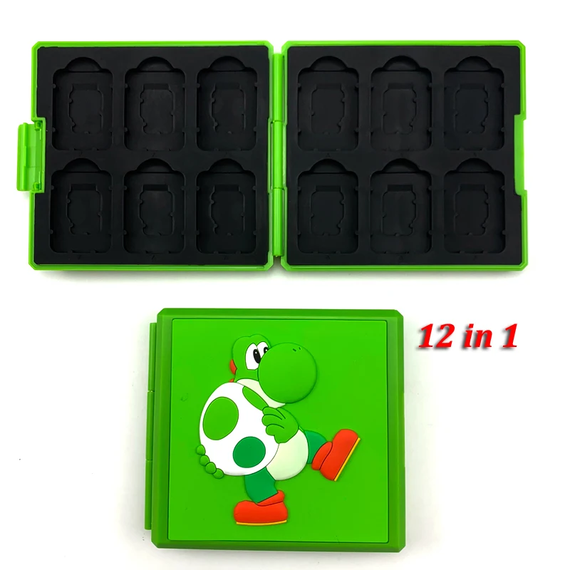 10 in 1 For Nintend Switch Game Card Case Pattern Hard Protective Cover Storage Box for Nintendo Switch Lite N3DS Accessories - Цвет: 12in1 Yoshii