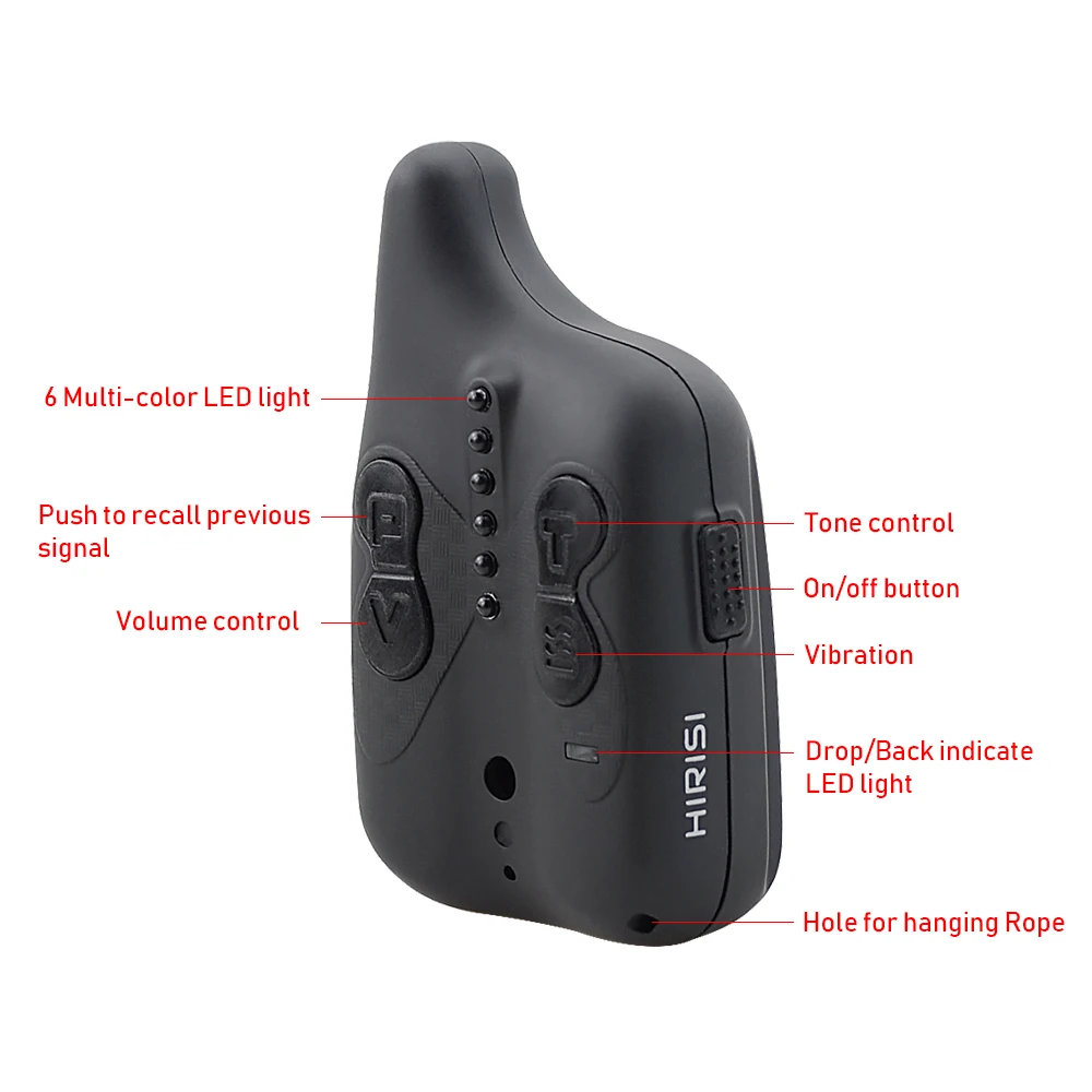 Multi-Color Wireless Fishing Bite Alarm Indicator Color Change LED Light Anti-theft Carp Coarse