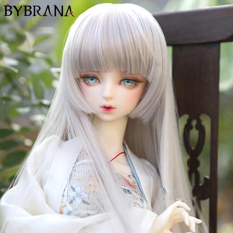 Парик для куклы Bybrana BJD размер 1/3 1/4 1/6 1/8 черные волосы три ножа челки парик из