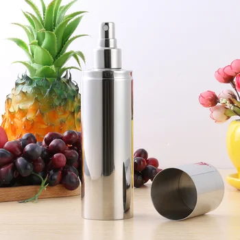 

250ml Stainless Steel Oiler Oil Spray Bottle Olive Pump Sauce Spray Bottle Barbecue Cooking Tool Squeeze Bottle
