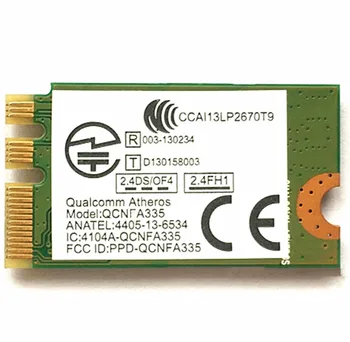 

Atheros QCNFA335 WLAN Wifi Bluetooth4.0 NGFF Wireless Card for Lenovo G40-30 45 70 B50 V1000 FRU:04X6022 WLAN