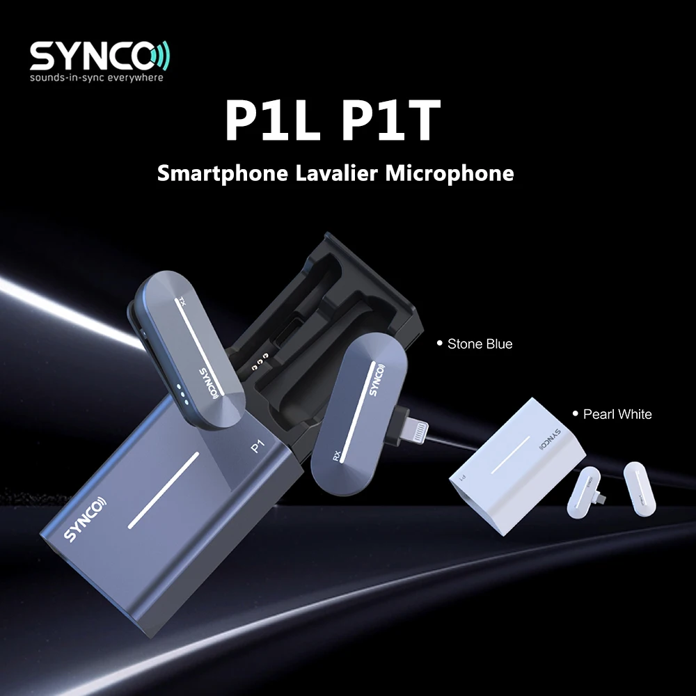 

Петличный микрофон SYNCO P1L P1T, Беспроводная микрофонная система в режиме реального времени, с разъемом Lightning, для смартфонов, телефонов и планшетов
