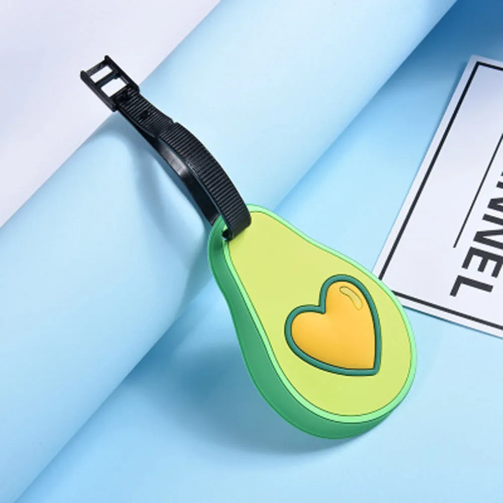 

1PC Attractive Strawberry Travel Accessories Boarding Tag Fruit Luggage Tag Label Cartoon Silica Name Address ID Holder Suitcase