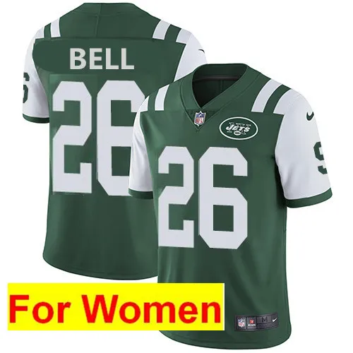 For women Нью-Йорк Высокое качество Джетс Le'Veon Bell Мужчины Женщины Молодежный Джерси - Цвет: For women
