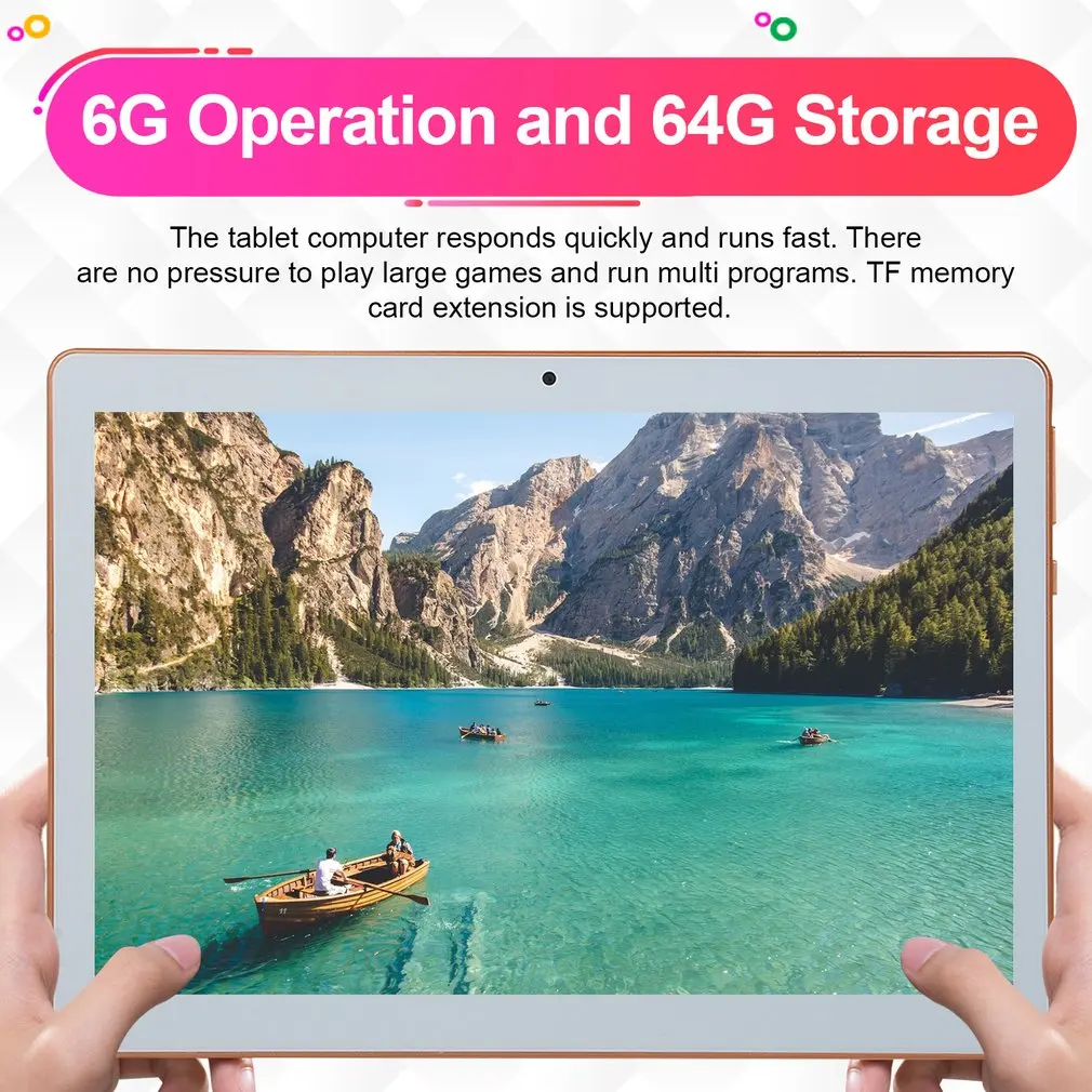 Дешево 10,1 дюймов для Android 8,1 пластиковый планшетный ПК 6 ГБ + 64 Гб 10 ядерный wifi планшет 16.0MP камера двойная SIM камера wifi телефон Phablet