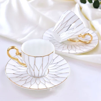 

Coffee Cup Saucers European Phnom Penh Bone China Coffee Mug Restaurant Hotel Espresso Black Coffee Cup Tazas Copo Black Tea Cup