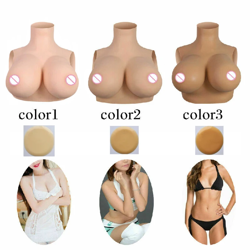 Roanyer H Cup Silicone Breast Plate Realistic Boobs Crossdresser  Transgender DQ