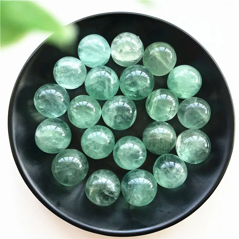 19-21mm Natural Green Fluorite Ball Sphere Quartz Crystal Mineral Healing Gifts Natural Quartz Crystals 1 Piece