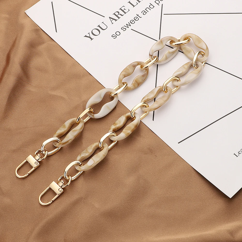 New Acrylic Bag Chain Bag Strap Removable Bag Accessories Colourful Women's Resin Chain chain of bags Purse Chain Fishbone chain