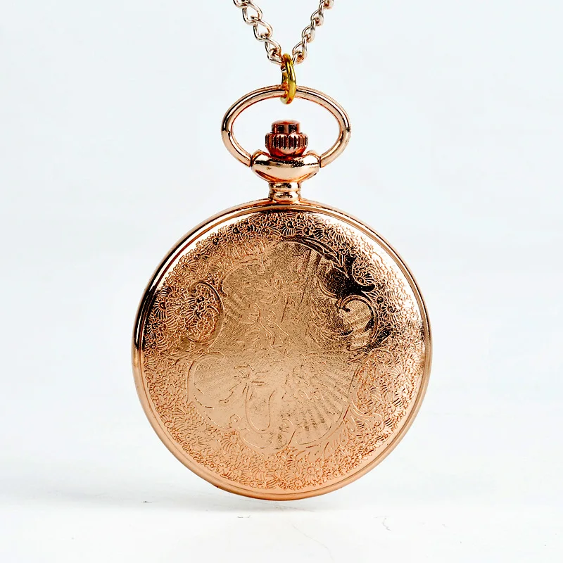 Кварцевые карманные часы большие модные кварцевые карманные часы розовое золото индийские женские и мужские карманные часы с цепочкой
