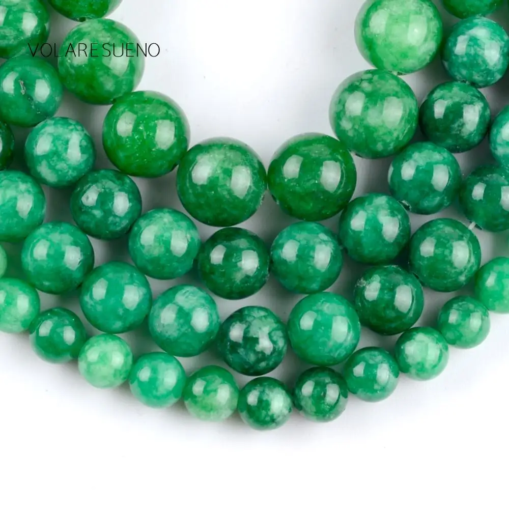 

Natural Green Jaspers Minerals Stone Round Loose Beads For Jewelry Making 6-12mm Spacer Beads Fit Diy Bracelets Necklace 15''