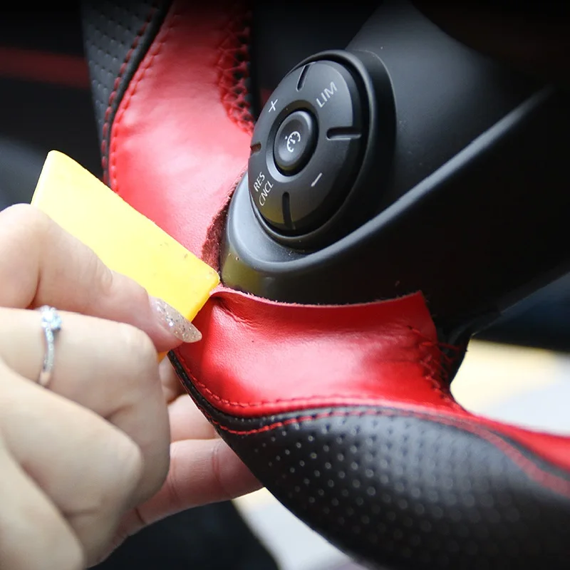 Ручной пошив из натуральной кожи чехол на руль автомобиля Противоскользящий для Mini Cooper R Series R55 R56 R57 R60 R61 Стайлинг