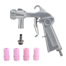 Portable Sandblasting Gun Tube Rust Remove Tool Pneumatic Blasting Equipment 35mm Ceramic Nozzle Abrasive Air Sand Blasting Gun