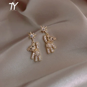 

Cute little bear student's Earring temperament female earrings earrings earrings sexy party ladies dress with Earrings