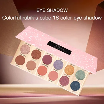 

Women Eyeshadow Palette 18 Color Glitter Matte Pigment Shimmer Eye Shadow Makeup Tool MH88