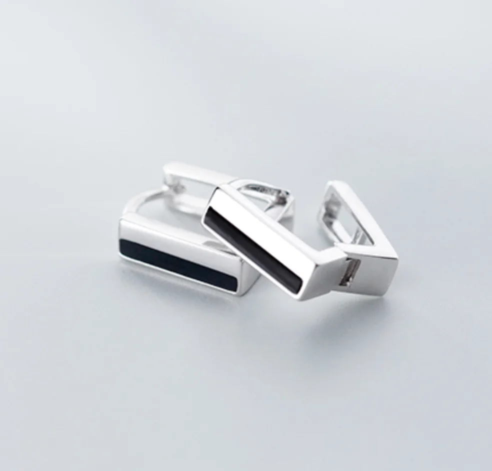 Серьги-кольца Huggie из чистого серебра 925 пробы для мужчин и женщин A1623