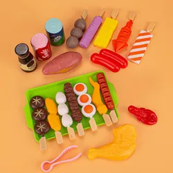 Simulation de BBQ pour enfants, jouets de cuisine, ustensiles de cuisine, cuisson des aliments, Barbecue, jeu de rôle, cadeaux éducatifs, bricolage, nouveauté 2022 2022 
