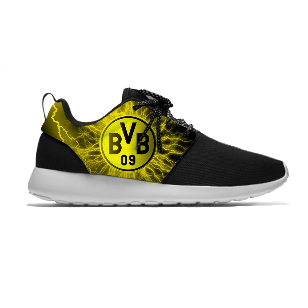 Dortmund Lightweight Sport Breathable Casual Sneakers Men/Women Borussia Soccer Football Fans Running Meshy Athletic Shoes