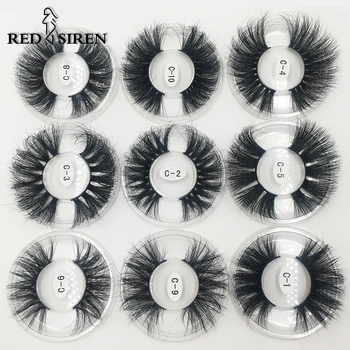 

RED SIREN 25mm Mink Lashes Long Lasting Dramatic Volume Eyelashes Extension Makeup False Eyelashes Cruelty Free Mink Eyelashes