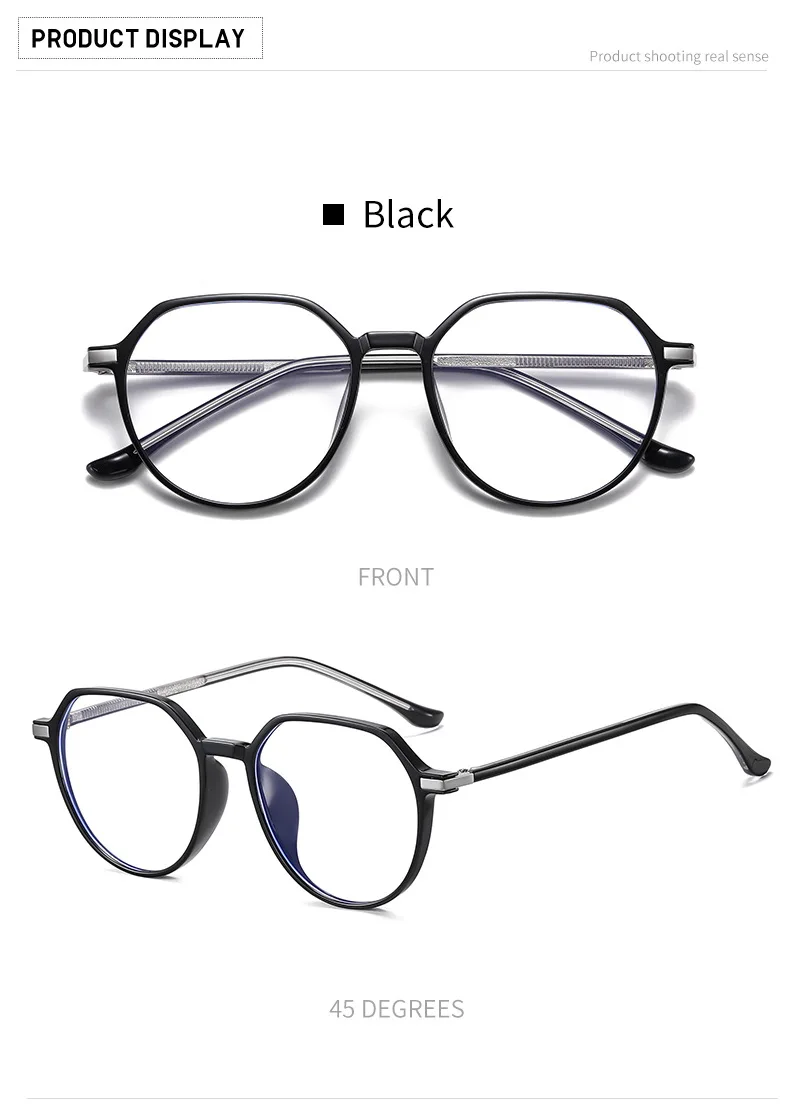 blue light lenses WIHODA Unisex Big Size Round Frame TR90 Anti Blue Ray Glasses, Blue Ray Blocking for Computer Glass,Suit for Myopia Frames A0614 glasses to protect eyes from screen