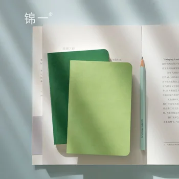 

A6 portable diary notebook mini Grid notebook solid simple soft pu handbook agenda checked memo pad