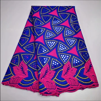 

Best selling Swiss tulle lace fabric Cheap fashion African lace fabric High quality blue cotton lace fabric sequins