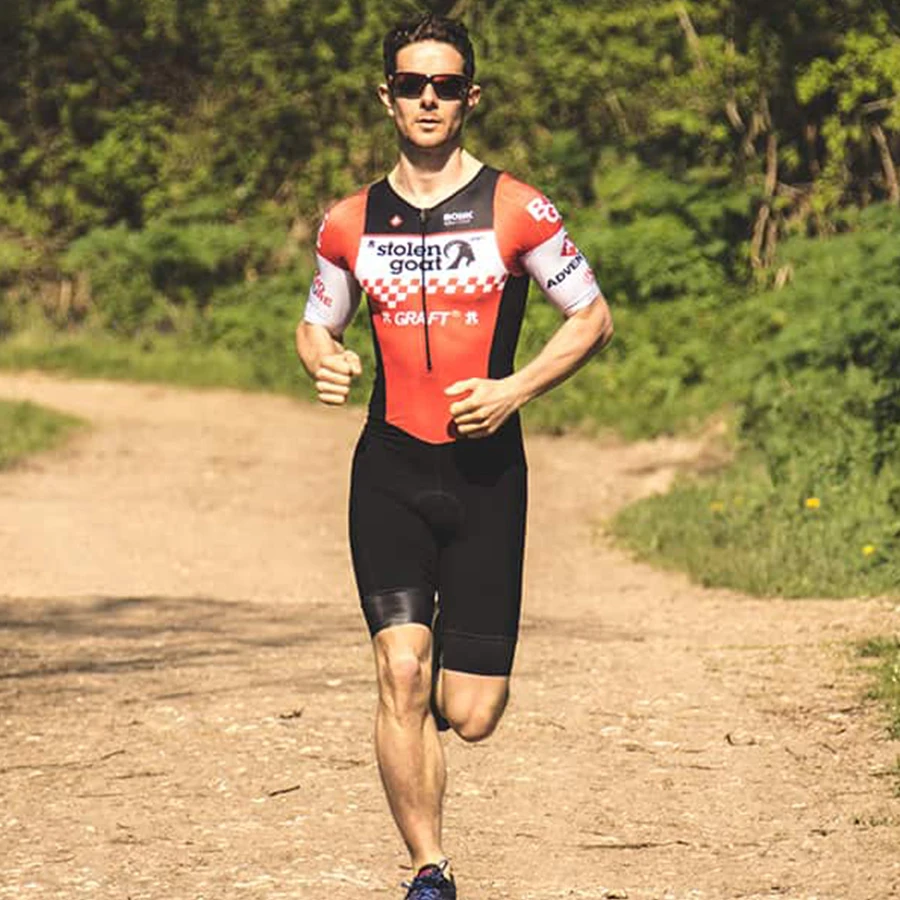 

Stolen Goat Triathlon Suit Cycling Jersey Short Sleeve Skinsuit Bike Jersey Clothes For Swimming Racing Riding Power Band Shorts