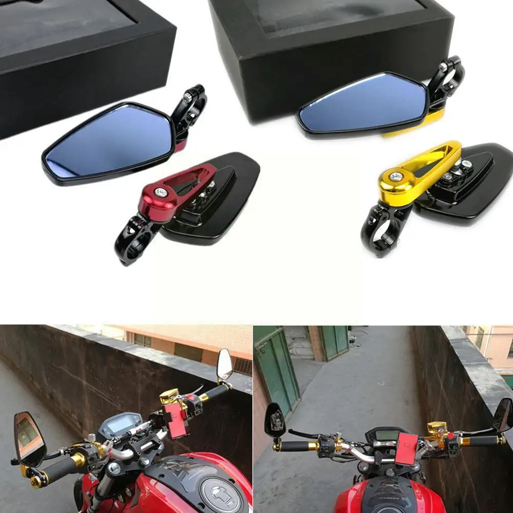 Universal Rearview Mirror Motorcycle Side Handlebar Bar Moto End Bike Accessories Scooter Bicycle Motorbike Mirrors Electri H0E0 |